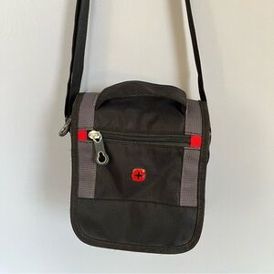 SwissGear Black Crossbody Sling Bag - Compact Travel Organizer- SA1092